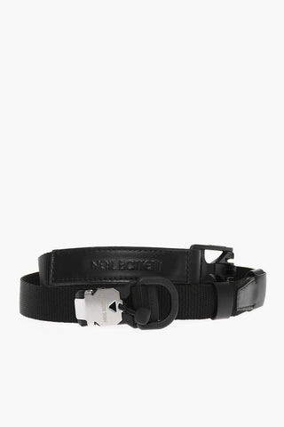 Nylon Belt with Leather Trims 25mm