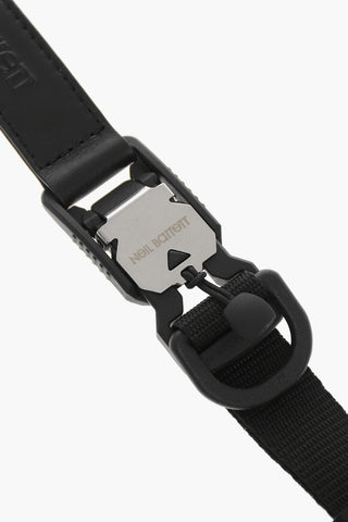 Nylon Belt with Leather Trims 25mm