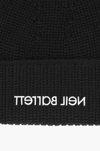 Beanie in Mista Lana con Logo 