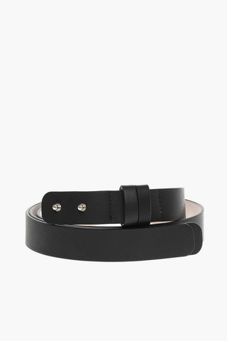 Cintura Doppia SMOOTH in Pelle senza Fibbia 30mm