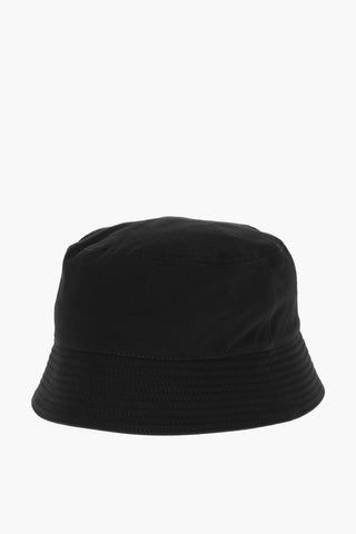 Cappello Bucket in Tinta Unita con Placca Logo