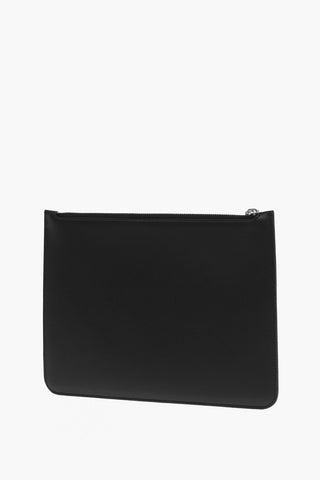 Pouch FAIR-ISLE THUNDERBOLT in Pelle con Chiusura Zip