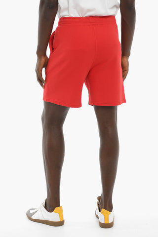 Brushed Cotton Shorts with Embroidered Logo