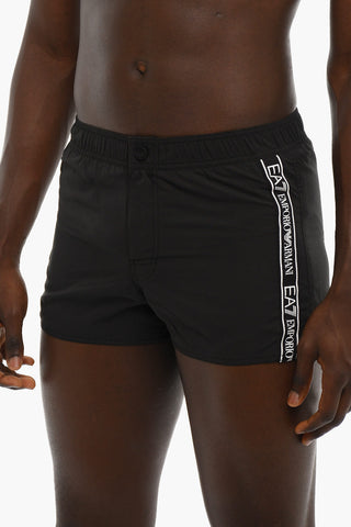EMPORIO Costume da Bagno Boxer con Banda Logata a Contrasto