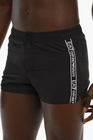 EMPORIO Costume da Bagno Boxer con Banda Logata a Contrasto
