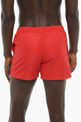 Costume da Bagno Boxer in Tinta Unita a 2 Tasche