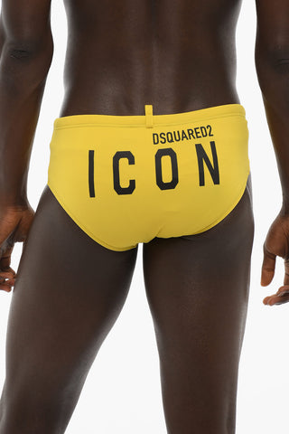 ICON Stretch Nylon Swim Brief with Contrasting Print
