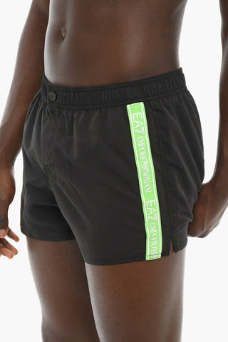 EMPORIO EA7 Swim Shorts with Logoed Side Bands