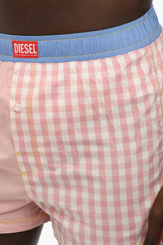 Checked Cotton UNISEX Boxer-Shorts with Drawstring Waist