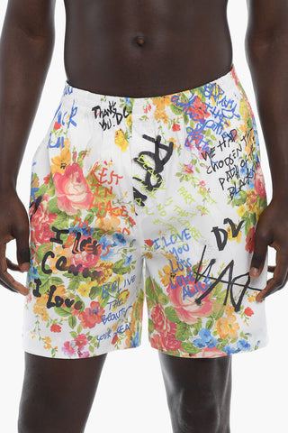 Floral Patterned Swim Shorts