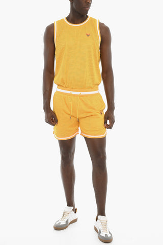 Perforated BASKETBALL Shorts with Drawstring Waist