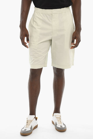 Shorts Cargo in Cotone con Elastico in Vita