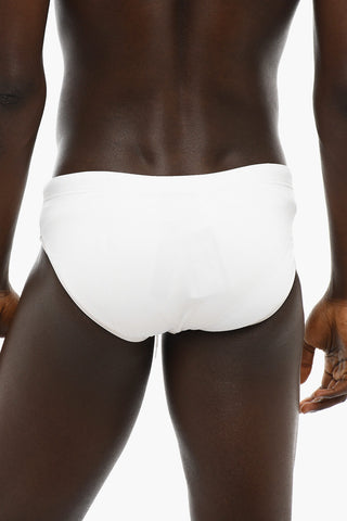 EMPORIO Costume da Bagno Slip in Tinta Unita con Logo Ricamato