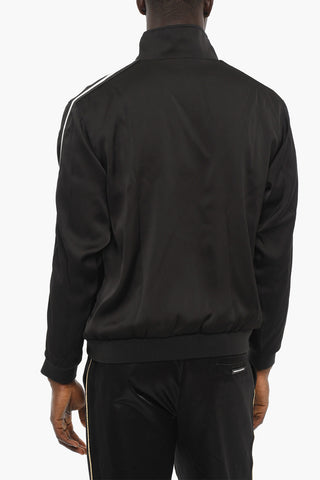 Felpa ACADEMY Mock Neck in Satin con Bande Laterali a Contrato