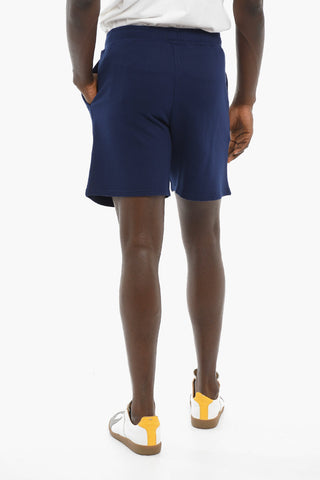 Brushed Cotton Shorts with Embroidered Logo
