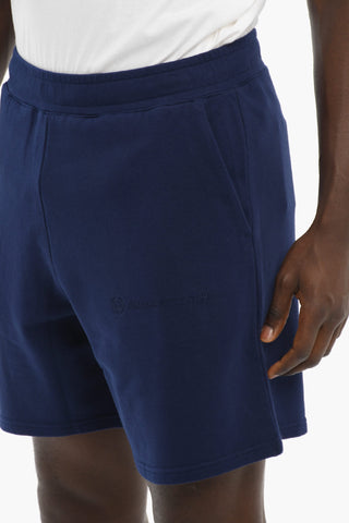 Brushed Cotton Shorts with Embroidered Logo