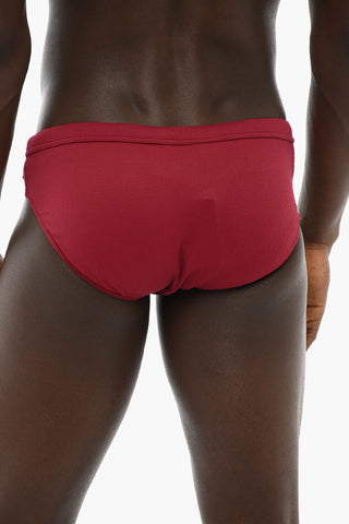 EMPORIO Costume da bagno Slip in Tinta Unita con Logo in Metallo