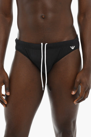 EMPORIO Costume da Bagno Slip in Nylon Stretch con Logo Ricamato
