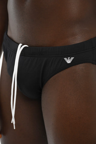 EMPORIO Costume da Bagno Slip in Nylon Stretch con Logo Ricamato