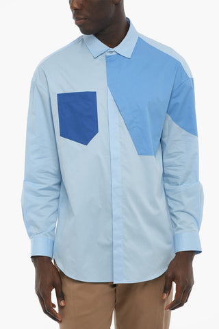 Poplin Cotton Shirt with Breast Pockets