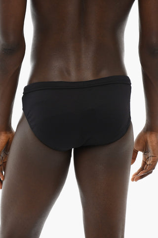 EMPORIO Costume da bagno Slip in Tinta Unita con Logo in Metallo