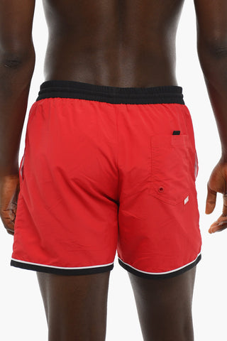 Nylon Swim Shorts with Contrasting Edges