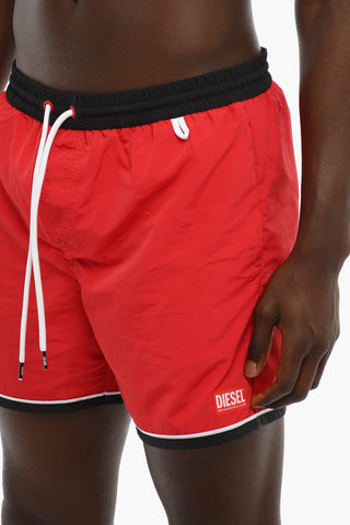 Nylon Swim Shorts with Contrasting Edges