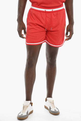 Perforated BASKETBALL Shorts with Drawstring Waist