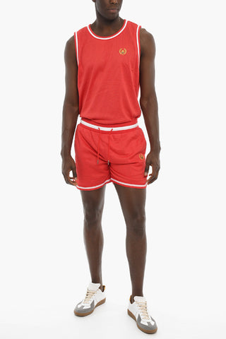 Perforated BASKETBALL Shorts with Drawstring Waist