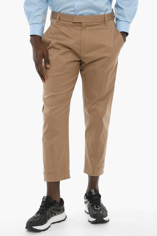 Pantaloni Loose Fit in Cotone Stretch