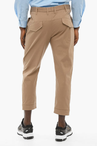 Pantaloni Loose Fit in Cotone Stretch