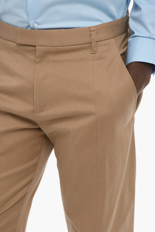 Pantaloni Loose Fit in Cotone Stretch