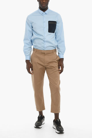 Pantaloni Loose Fit in Cotone Stretch
