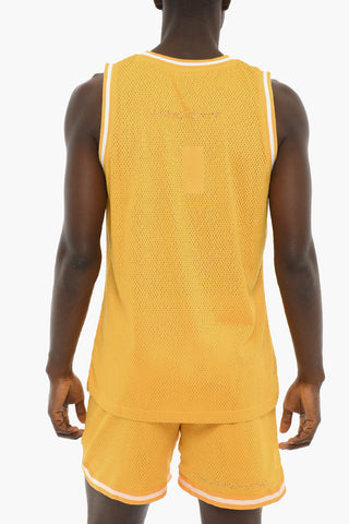 Logo Embroidered Perforated BASKETBALL Tank Top