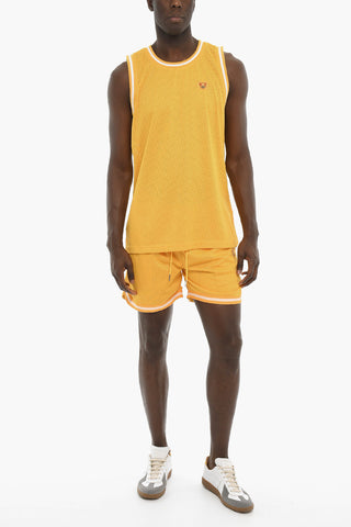 Logo Embroidered Perforated BASKETBALL Tank Top