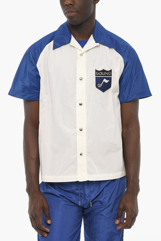 Back Embroidered Short Sleeve Overshirt