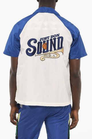 Back Embroidered Short Sleeve Overshirt