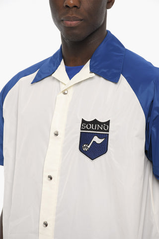 Back Embroidered Short Sleeve Overshirt