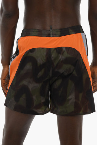 Camouflage Effect Swim Shorts