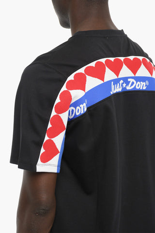 Cotton Crew-Neck T-shirt with Embroidery on the back