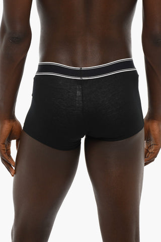 Set 3 Paia di Boxer in Cotone Stretch con Logo a Contrasto