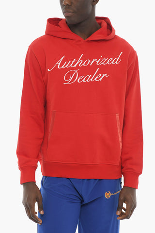 Embossed Embroidered Cotton Hoodie