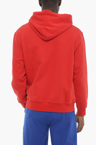 Embossed Embroidered Cotton Hoodie