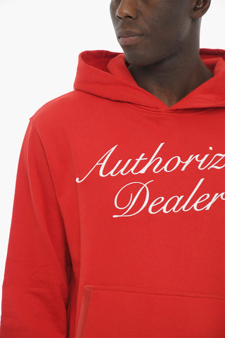 Embossed Embroidered Cotton Hoodie