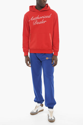 Embossed Embroidered Cotton Hoodie