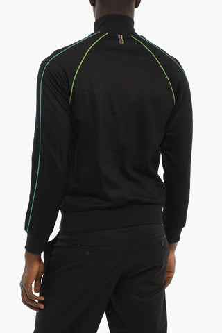 Cotton Blend Sweatshirt with Contrasting Details