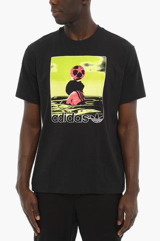 Maxi Frontal Printed FOOTBALL Crew-Neck T-shirt