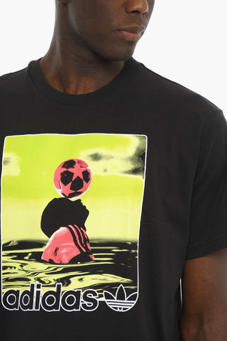 Maxi Frontal Printed FOOTBALL Crew-Neck T-shirt
