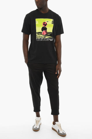 Maxi Frontal Printed FOOTBALL Crew-Neck T-shirt