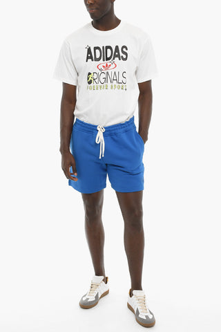 Shorts P-STELT In Felpa con Lacci a Contrasto